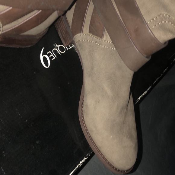 NWB boutique 9 tandem nubuck tall riding boot  leather upper size 10 new w box - Picture 13 of 17